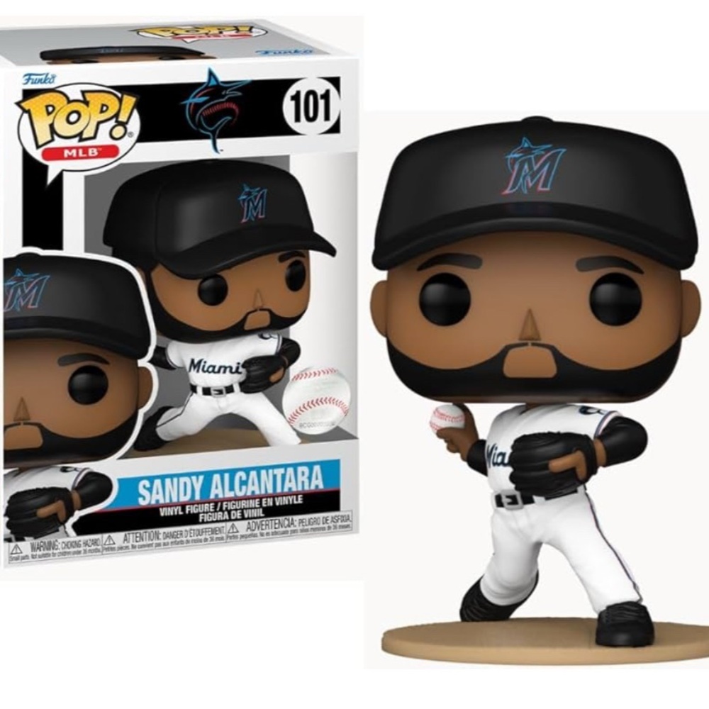 Funko Miami Baseball Player Figure - Black and White